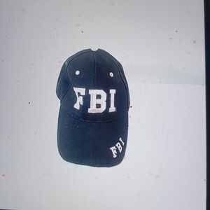 Black FBI baseball hat.